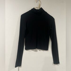 ZARA crop top black long sleeve size M